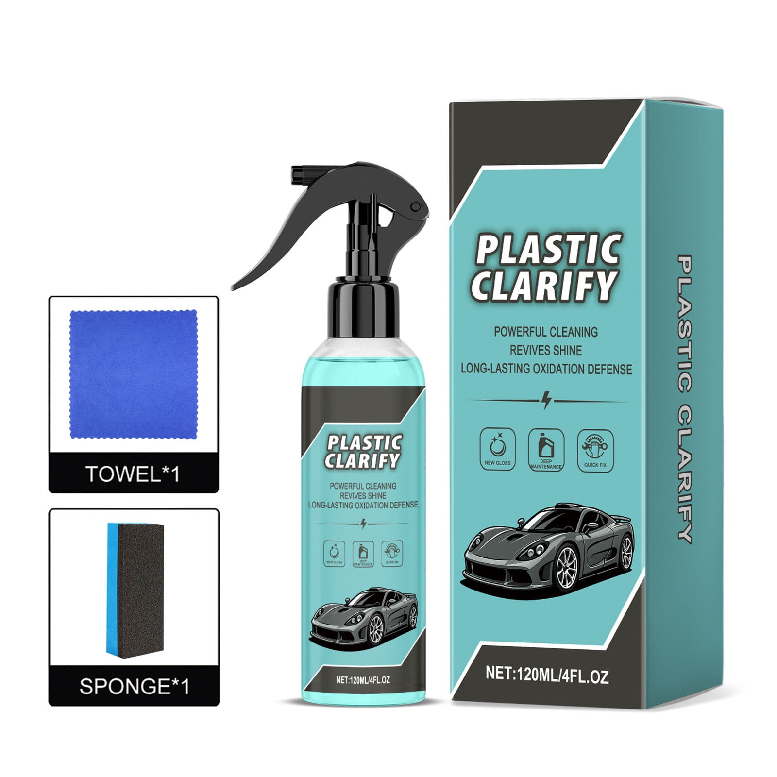 Kadlawus Under $5 ! Automotive Plastic Refurbishing Agent Restore Gloss ...