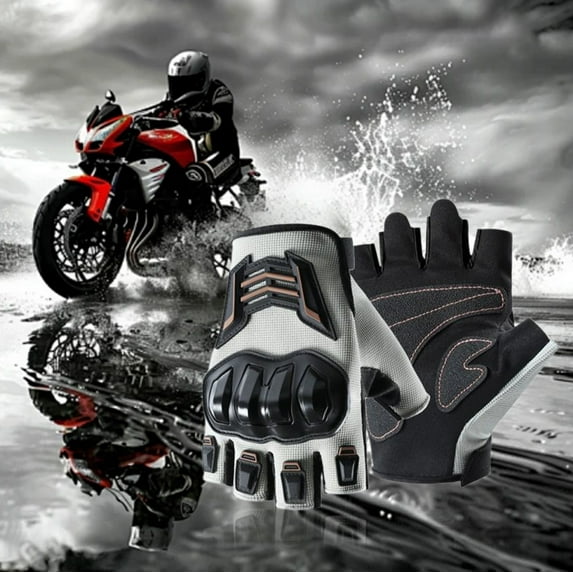 Kadlawus Under $5 ! Motorcycle Riding Gloves Bike Motocross Racing Hand Protection Grip Control Comfortable Fit Outdoor Sports Gear Pair