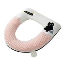 Kadlawus Under $5 ! Toilet Seat Cushion Fluffy Thickened Cover Zipper Waterproof All Season Use Soft Comfortableable Bathroom Accessory