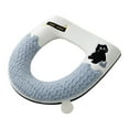 thumbnail image 1 of Kadlawus Under $5 ! Toilet Seat Cushion Fluffy Thickened Cover Zipper Waterproof All Season Use Soft Comfortableable Bathroom Accessory, 1 of 3