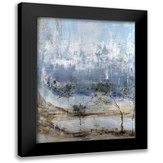 Kadmiri, Aziz 15x18 Black Modern Framed Museum Art Print Titled - Anchored In Blue II