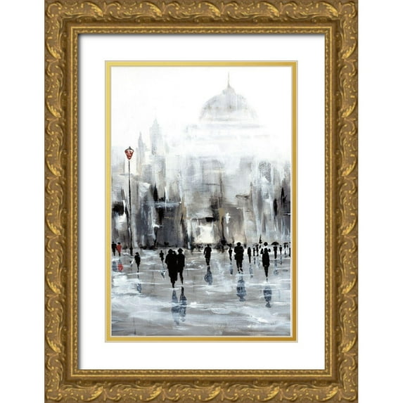 Kadmiri, Aziz 23x32 Gold Ornate Wood Framed with Double Matting Museum Art Print Titled - Grand Ville II