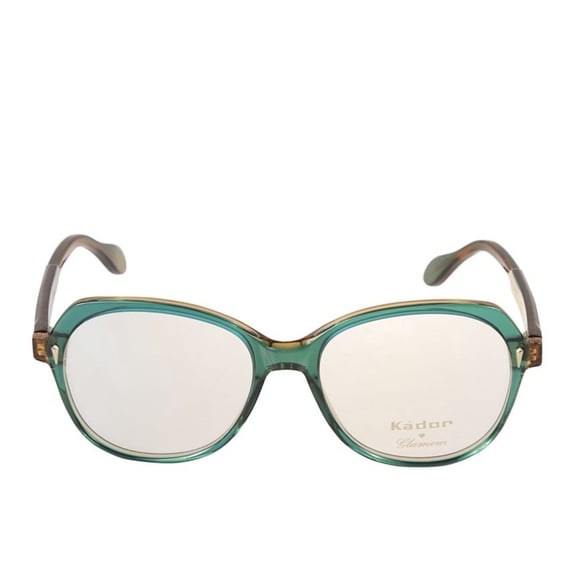 Kador Men's Aida Glamour Translucent Teal And Amber Rounded Frame Eyeglasses Green