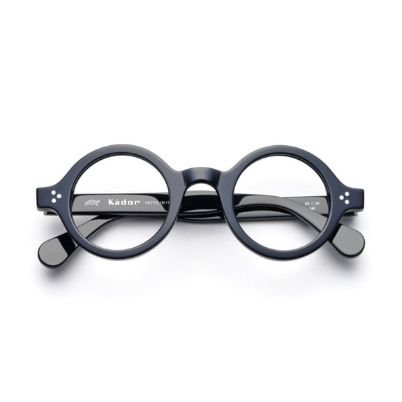 Kador Men's Arkistar Bold Round Frame Eyeglasses With Glossy Finish Grey