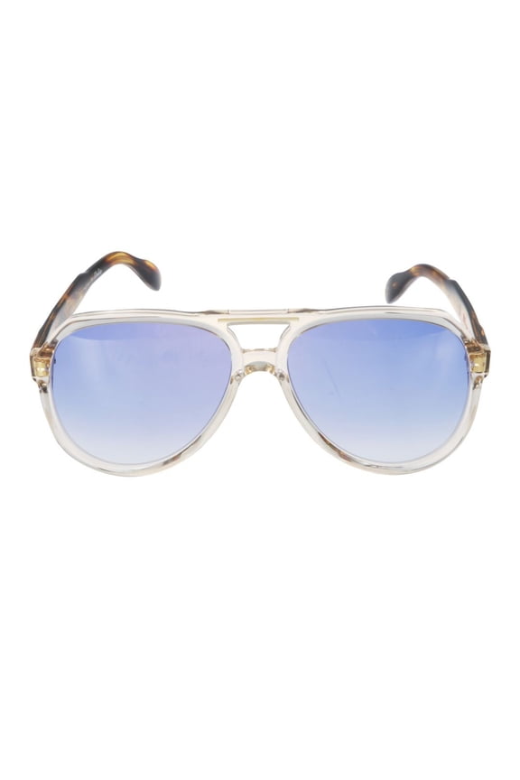 Men's Big Pilot Aviator Sunglasses With Transparent Frame Transparent