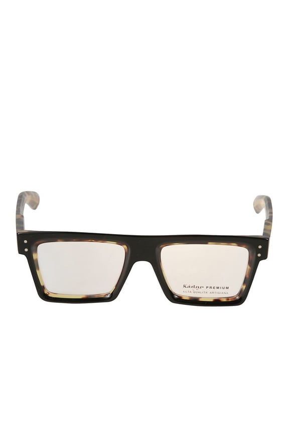 Men's Premium 7 Tortoiseshell-Patterned Sunglasses With Bold Rectangular Frame Brown