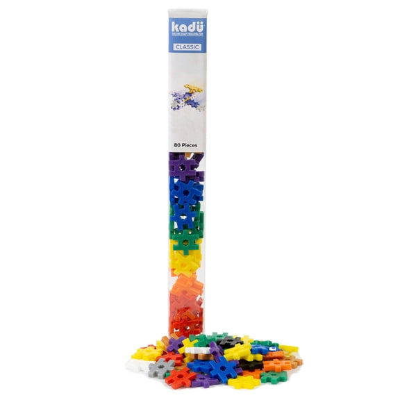 Kadu Classic 80 Pc - STEM/STEAM Building + Construction Toy, for Open + Imaginative Play Ages 5+