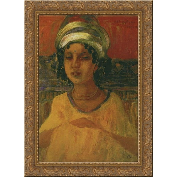 Kadusha 20x24 Gold Ornate Wood Framed Canvas Art by Petrov Vodkin, Kuzma