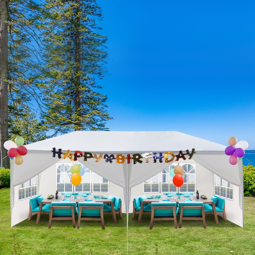 Kadyn 10'X20' Outdoor Canopy Tent, Waterproof Tent with 6 Removable Sidewalls, Wedding Party Tent for Outsides, White Kadyn 10'X20' Outdoor Canopy Tent, Waterproof Tent with 6 Removable Sidewalls, Wedding Party Tent for Outsides, White