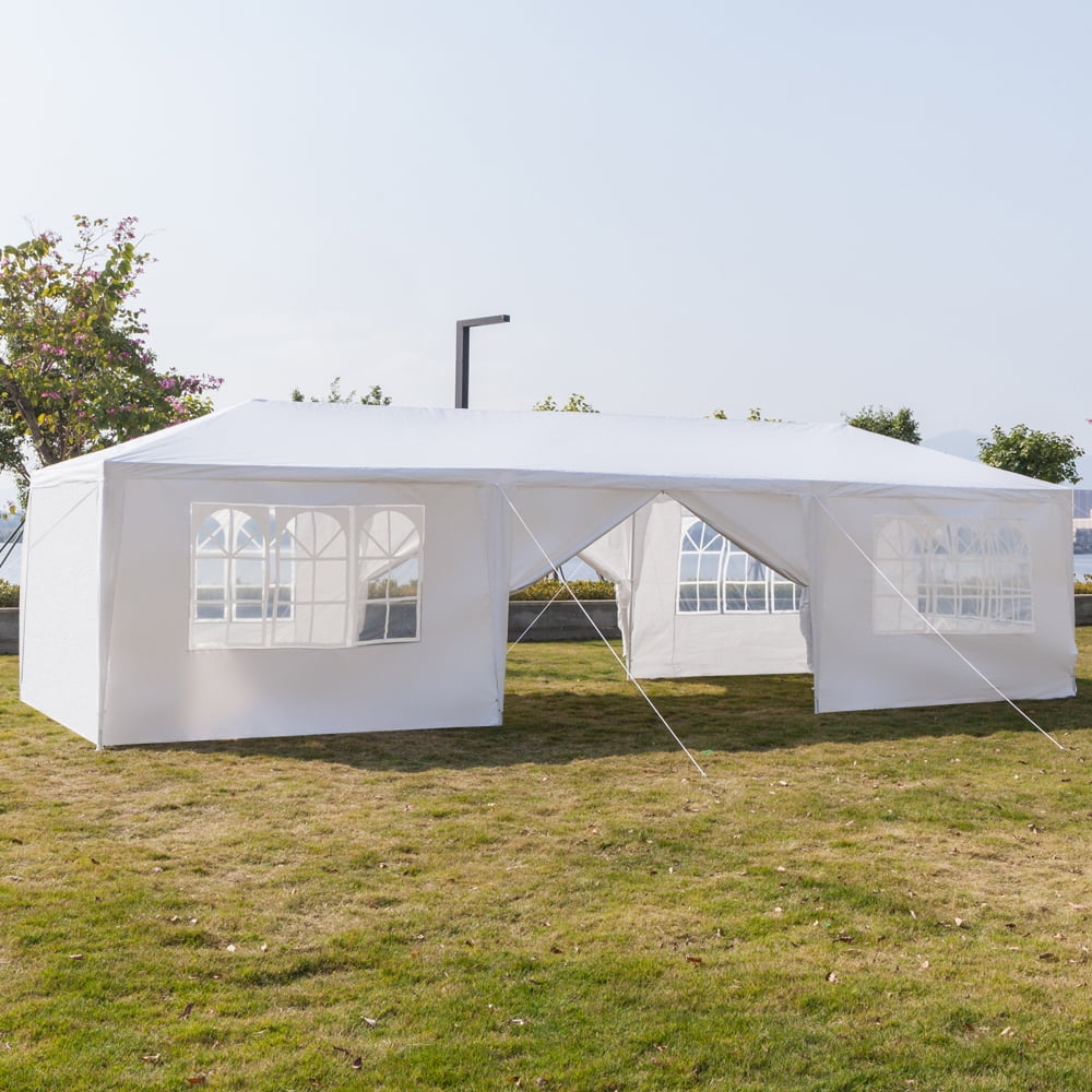 Kadyn 10' x 30' Eight-sided Double-door Canopy Tent, Waterproof Durable Tent with Spiral Tubes, Camping Shelters for Parties Garden Pool, White Kadyn 10' x 30' Eight-sided Double-door Canopy Tent, Waterproof Durable Tent with Spiral Tubes, Camping Shelters for Parties Garden Pool, White