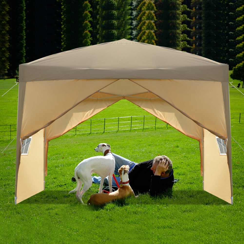 Kadyn 10'x10' Outdoor Party Tent, Camping Tent with Two Doors & Two Windows, Folding Waterproof Tent for Outdoor, Khaki Kadyn 10'x10' Outdoor Party Tent, Camping Tent with Two Doors & Two Windows, Folding Waterproof Tent for Outdoor, Khaki