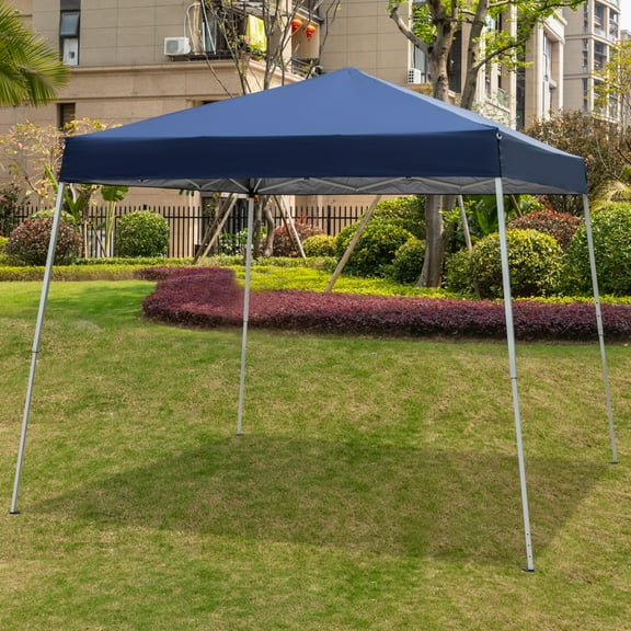 Kadyn 118" x 118" Blue Pop Up Outdoor Canopy, Portable
