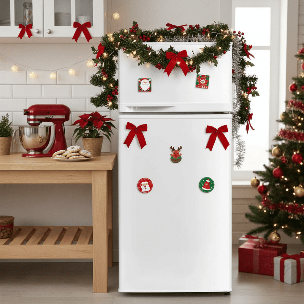 Kadyn 3.4 Cu ft Refrigerator with Adjustable Thermostat, 2 Doors Cold-rolled Sheet Compact Refrigerator with Freezer, Stainless Steel, Glass, White