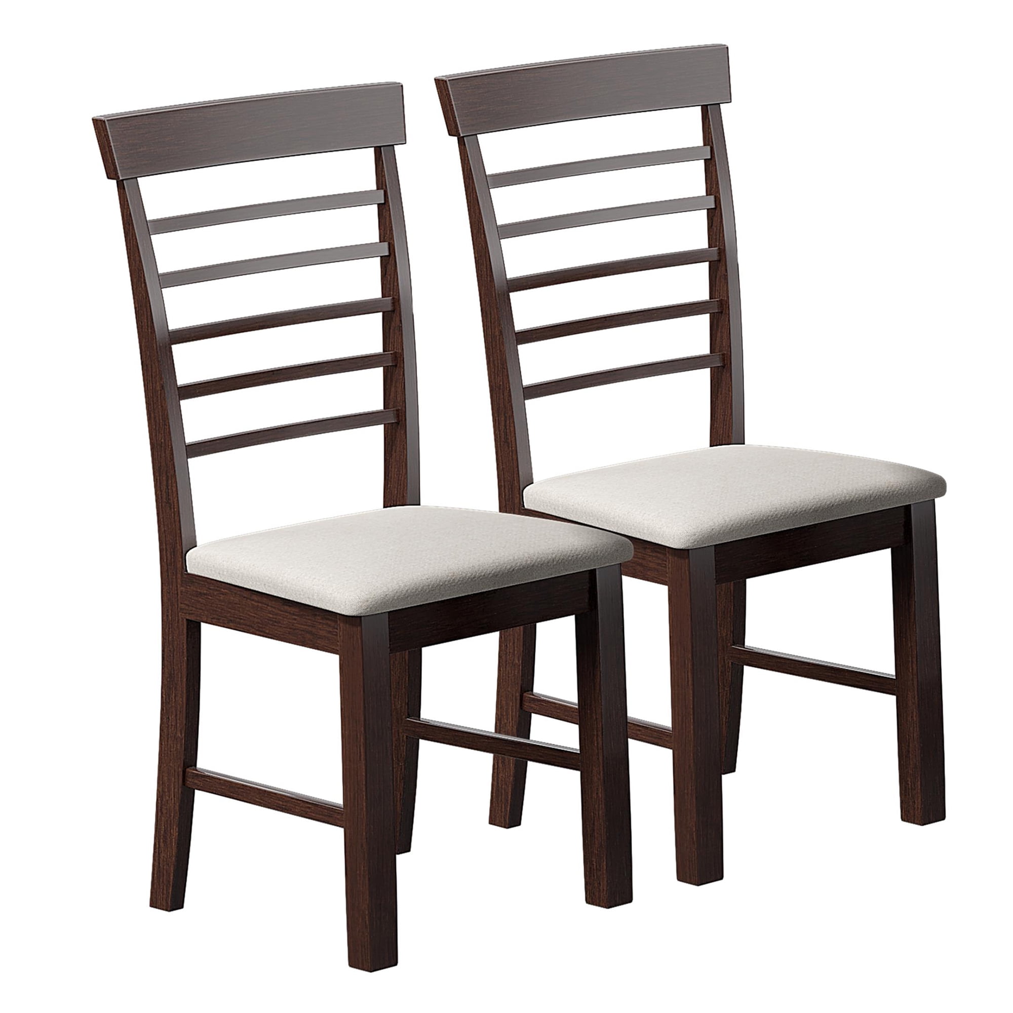 Kadyn 2 PCS Dining Chair, Kitchen Chairs with High Backrest Cushion for Small Space, Brown+White Kadyn 2 PCS Dining Chair, Kitchen Chairs with High Backrest Cushion for Small Space, Brown+White