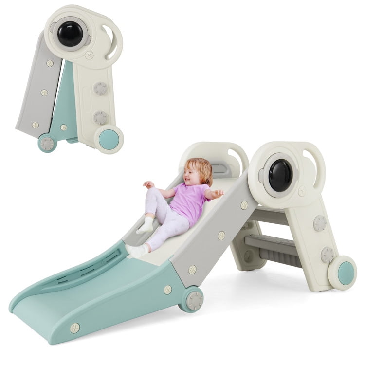 Kadyn 2 in 1 Toddler Slide Kids Slide, 2 in 1 Baby Slide with Climber for Toddlers Age 18+ Months, Blue