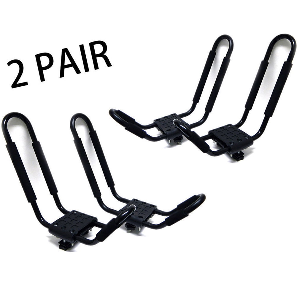 Kadyn 2 pairs Canoe Boat Kayak Roof Rack, Universal Boat Canoe Kayak Rack for Car Truck Roof Top Mount Carrier J Cross Bar, Black Kadyn 2 pairs Canoe Boat Kayak Roof Rack, Universal Boat Canoe Kayak Rack for Car Truck Roof Top Mount Carrier J Cross Bar, Black