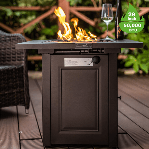 Fire Pit Table, 30 Inch Square Outdoor Gas Propane Fire Pit Pits Firepit Fireplace Dinning Table Tables with Lid, Lava Stone, 50000BTU, for Garden Backyard Deck Patio Fire Pit Table, 30 Inch Square Outdoor Gas Propane Fire Pit Pits Firepit Fireplace Dinning Table Tables with Lid, Lava Stone, 50000BTU, for Garden Backyard Deck Patio
