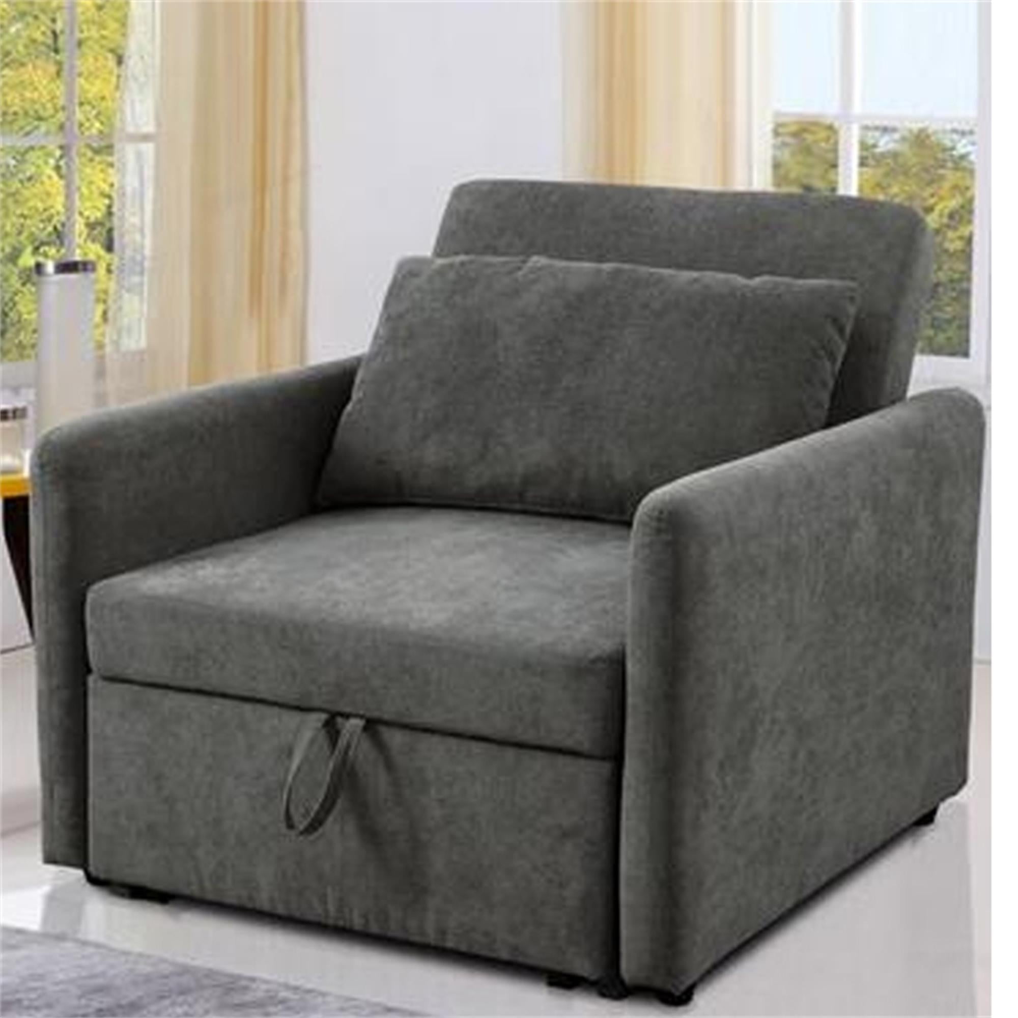 Kadyn 3 in 1 Convertible Sofa Bed Chair, Sleeper Chair, Single Sofa Chairs for Small Space Adjustable Backrest, Dark Grey Kadyn 3 in 1 Convertible Sofa Bed Chair, Sleeper Chair, Single Sofa Chairs for Small Space Adjustable Backrest, Dark Grey