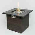 thumbnail image 1 of Kadyn 30" Outside Fire Pits with 50000 BTU and Beautiful Wicker Base, Smokeless Fire Pit for Outside, Patio Deck, Garden, Backyard, Brown, 1 of 8