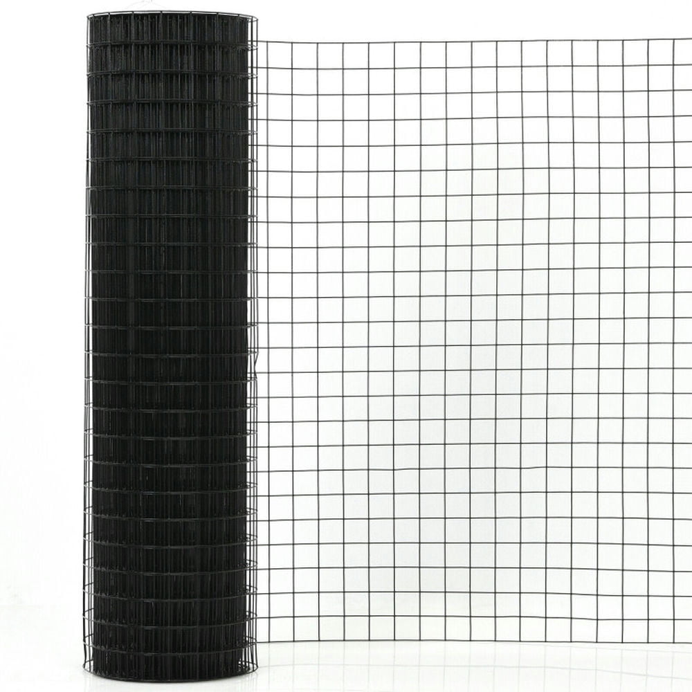 36'' x 50' Black Vinyl Coated Metal Chicken Wire Mesh