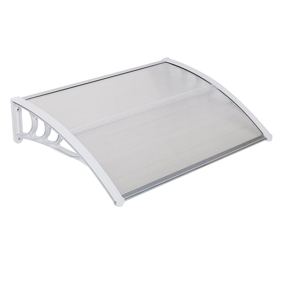 Kadyn 40"x 32" Window Awning, Outdoor Awning for Front Outdoor, UV Protection Hollow Sheet for home windows and doors, White