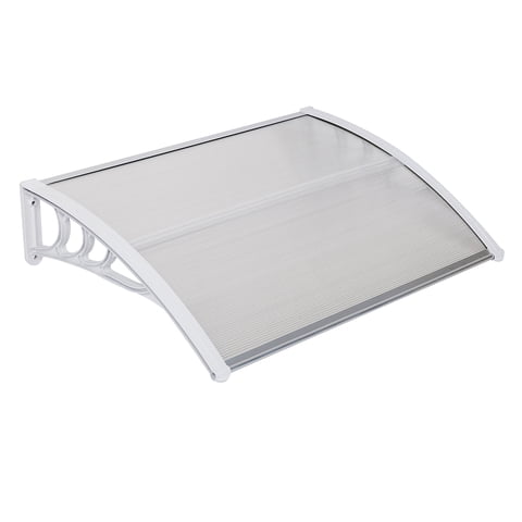 Kadyn 40"x 32" Window Awning, Outdoor Awning for Front Outdoor, UV Protection Hollow Sheet for home windows and doors, White
