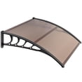 thumbnail image 1 of Kadyn 40"x 35" Window Door Awning, Patio Cover Awning for Outdoor, Awning Canopy for Patio, Light Brown, 1 of 7
