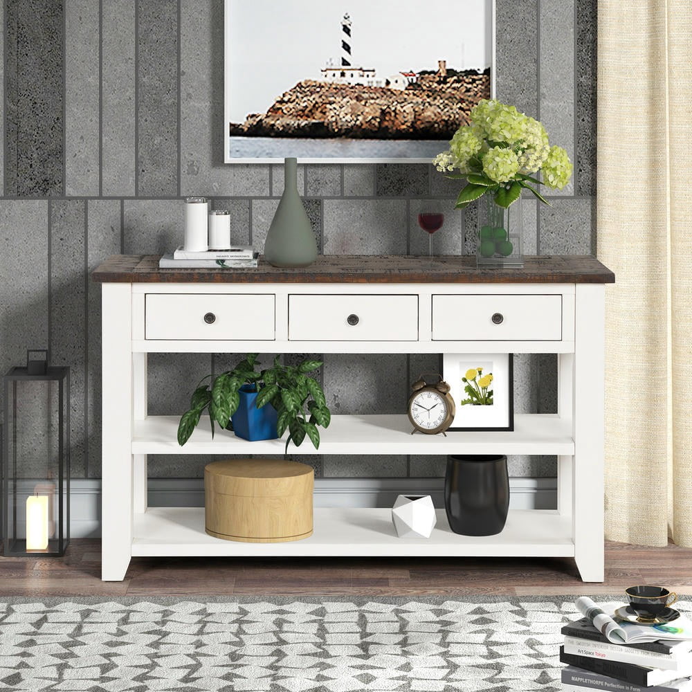 Kadyn 48-Inch Console Table for Entryway, Solid Pine Wood Sofa Table ...