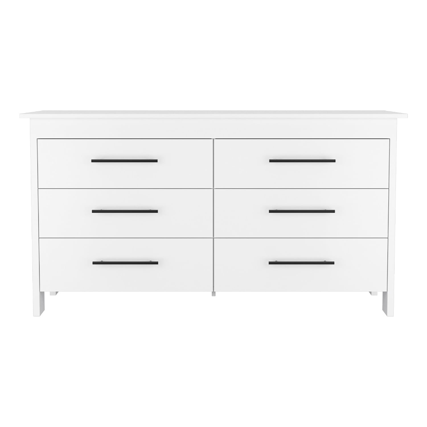 Kadyn 6 Drawer Double Nursery Dresser, Chest of Drawers with Four Legs, Storage Cabinet for Living Room, White Sideboard Kadyn 6 Drawer Double Nursery Dresser, Chest of Drawers with Four Legs, Storage Cabinet for Living Room, White Sideboard