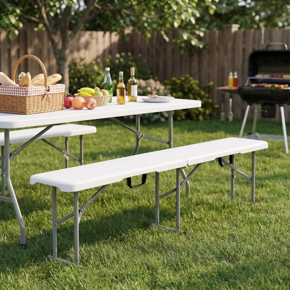 Kadyn 6 Feet Portable Picnic Folding Bench 550 lbs Limited with Carrying Handle