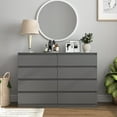 thumbnail image 1 of Kadyn 8 Drawers Dresser Cabinet, Storage Cabinet for Living Room, Dressers & Chests of Drawers for Hallways, Living Room, Bedroom, Gray, 1 of 10