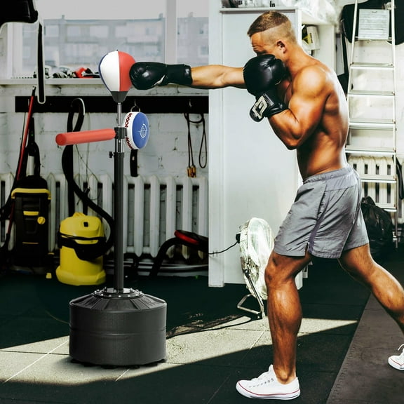Kadyn Adjustable Bag Boxing Set with Suction Cups and 64-81in Adjustable, Speed Bag with Stand for Teenagers and Adults, Multi
