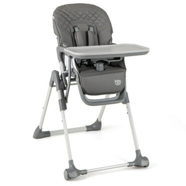 Kadyn Baby Highchair, High Chairs,Toddler Chair, Foldable High Chair with Footrest and Detachable Tray-Gray