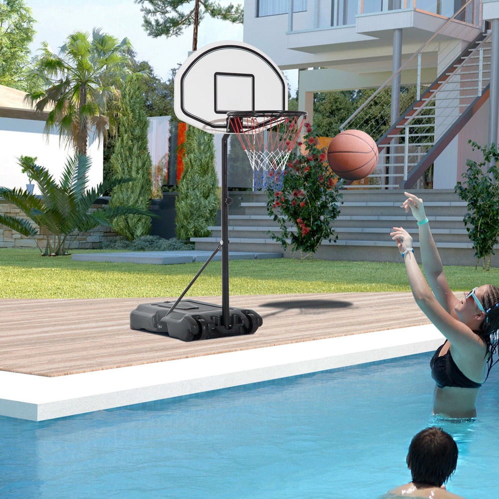 Kadyn Basketball Hoop with 30" Backboard and Height Adjustable, Basketball Hoop System for Indoor, Outdoor, Kids, Youth Adults, Black