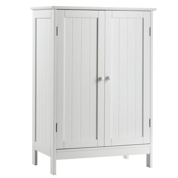 Kadyn Bathroom Cabinet, Bathroom Floor Cabinet, Bathroom Floor Storage Double Door Cupboard Cabinet-White