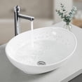 thumbnail image 1 of Kadyn 16Inch White Ceramic Oval Bathroom Sink with Pop-Up Drain Design, Countertop Vessel Wash Basin for Bathroom, Home Office, White, 1 of 8
