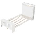 thumbnail image 1 of Kadyn Bed Frame, Platform Bed Frame,Twin Size Bed Frame with 2 USB Ports with Storage Headboard and Lights-Twin Size, 1 of 10