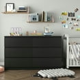 thumbnail image 1 of Kadyn Black Chest of Drawer, 6 Double Drawer Dresser for Bedroom, Modern Storage Cabinet for Living Room, Dresser, 1 of 16