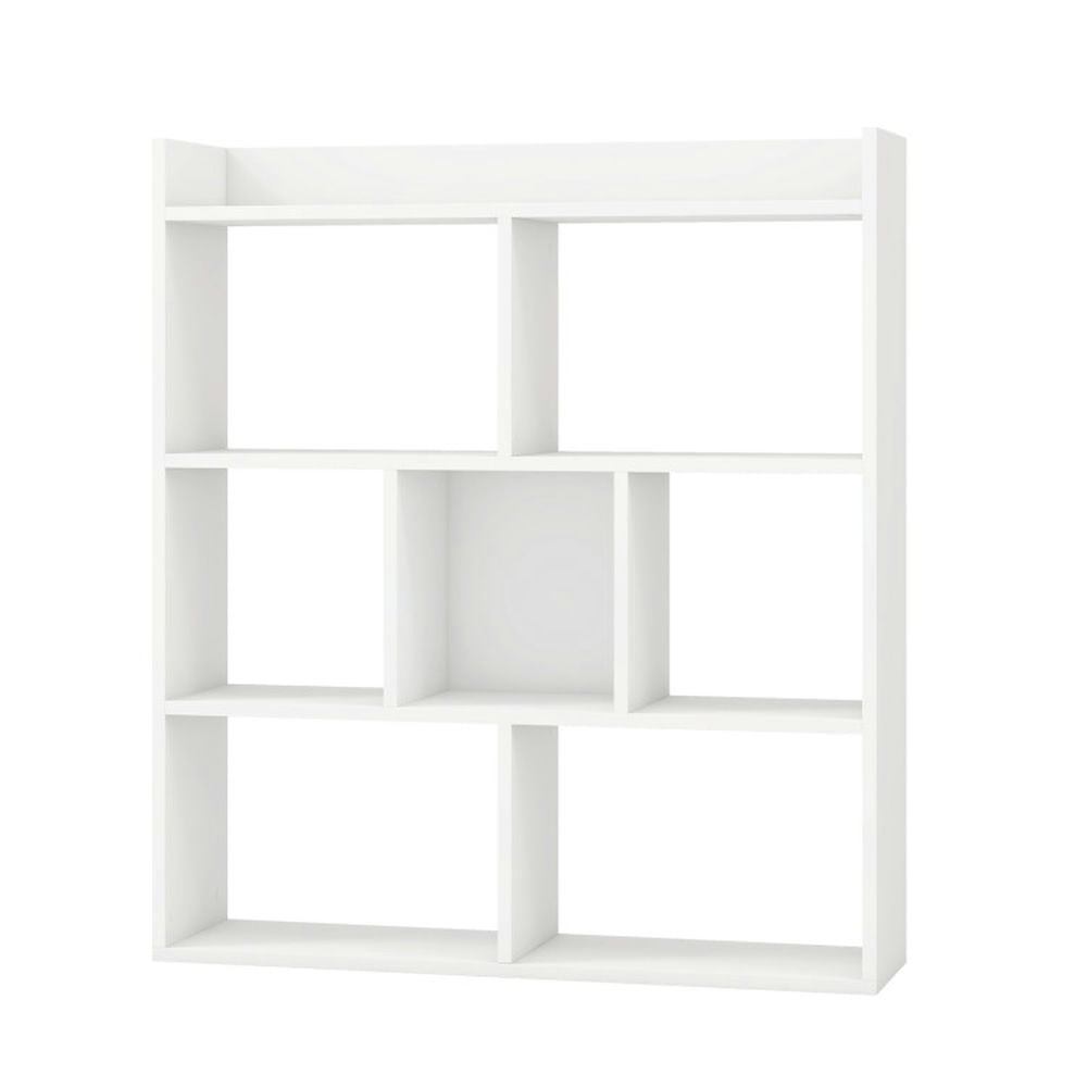 Kadyn Book Rack,Bookshelf, Bookcase,7 Cubes Open-back Bookshelf with Anti-Toppling Devices-White