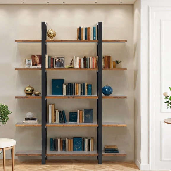 Kadyn Book Shelf, Bookcase,Decor Bookshelf,Small Flower Plant Stand,Bookshelves,4-Tier Leaning Free Standing Ladder Shelf Bookcase 5-Tier Bookshelf