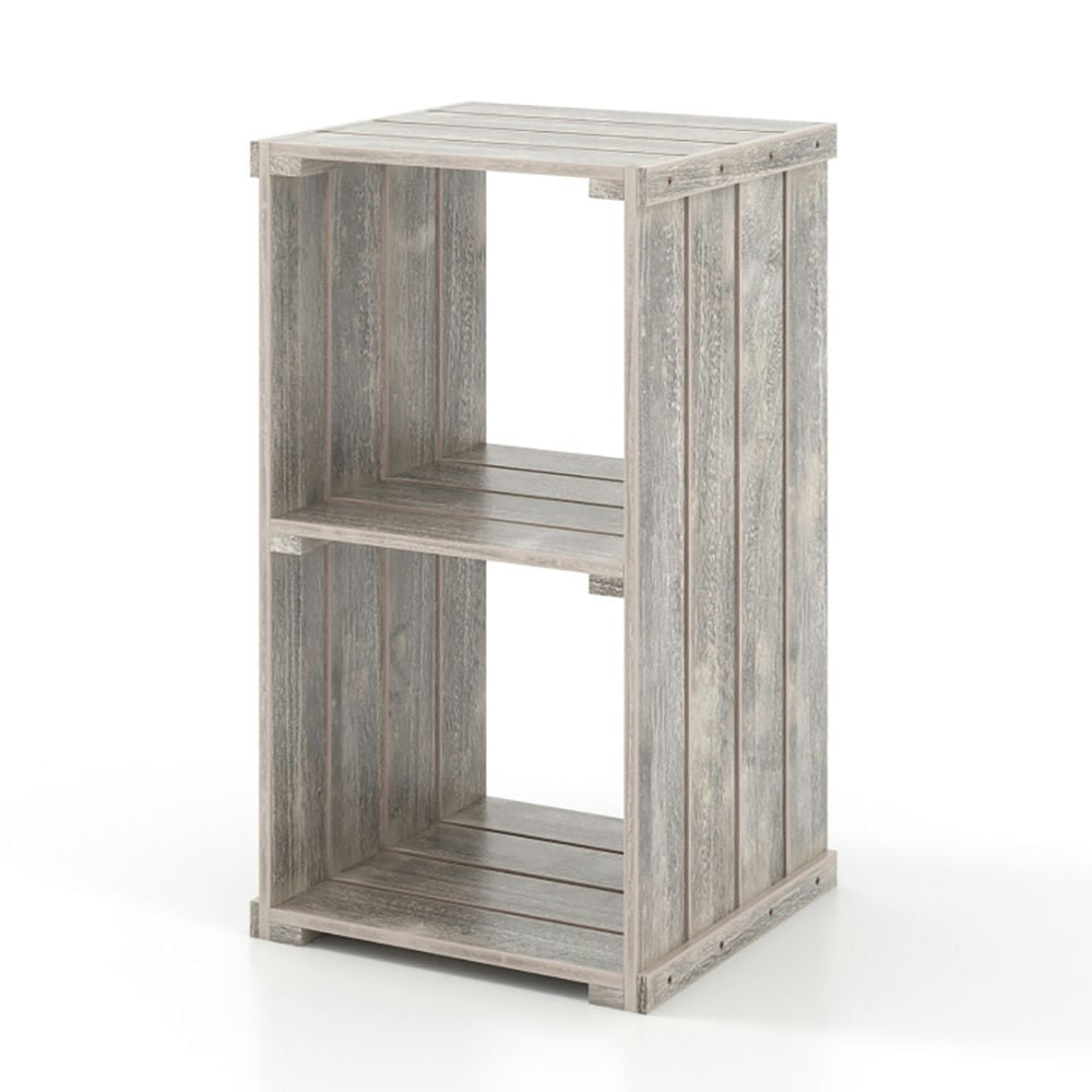 Kadyn Bookshelf Bookcase, Display Rack,2-Cube Storage Shelf with Open ...