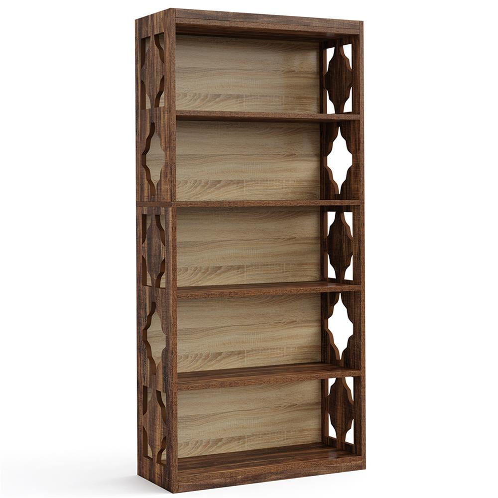Kadyn Bookshelf Bookcase, Display Rack,6-Tier Bookshelf, 70-Inch Wood ...