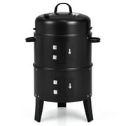 Kadyn Burner Grill, BBQ Grill,3-in-1 Charcoal BBQ Grill Cambo with Built-in Thermometer