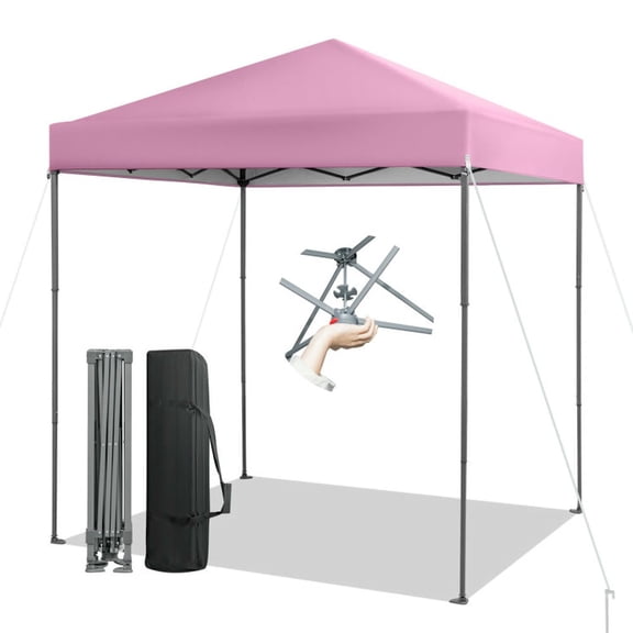 Kadyn Canopy Tent, Patio Canopy,6.6 x 6.6 Feet Outdoor Pop-up Canopy Tent with UPF 50+ Sun Protection-Pink