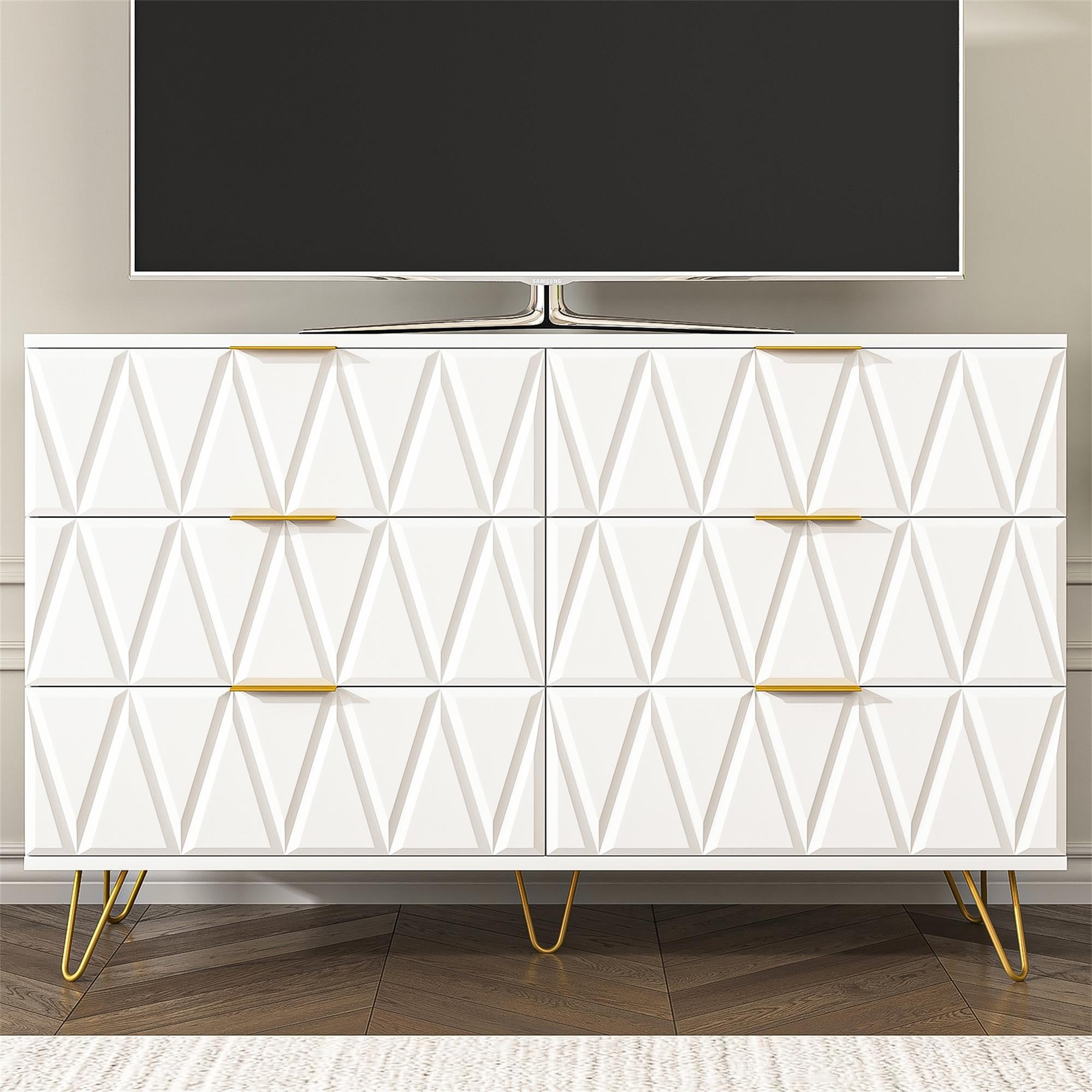 Kadyn Chest of Drawers, 6 Drawer Dresser for Bedroom, White Nursery Dresser Kadyn Chest of Drawers, 6 Drawer Dresser for Bedroom, White Nursery Dresser