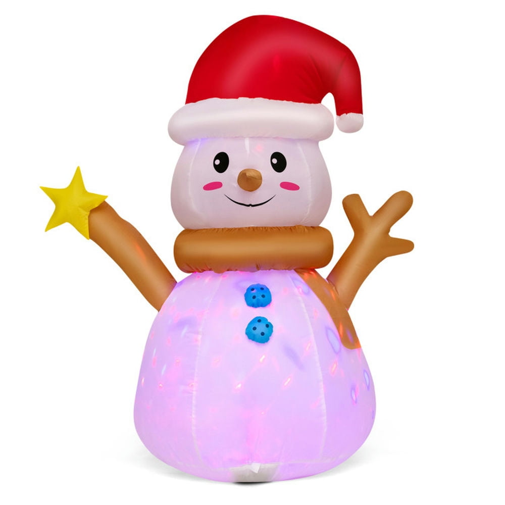 Kadyn Christmas Inflatables Decorations, Christmas Blow Ups Decorations,4 Feet Inflatable Christmas Snowman with 360° Rotating Colorful LED Light Kadyn Christmas Inflatables Decorations, Christmas Blow Ups Decorations,4 Feet Inflatable Christmas Snowman with 360° Rotating Colorful LED Light