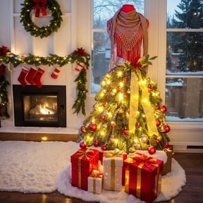 Kadyn Christmas Tree, Xmas Trees,5 Ft Pre-Lit Mannequin Artificial Christmas Tree Dress Form
