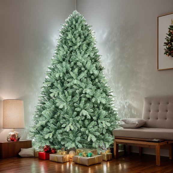 Kadyn Christmas Tree, Xmas Trees,Artificial 5Ft Blue Green Tint Christmas Tree with 1194 Pe/Pvc Mixed Branch Tips