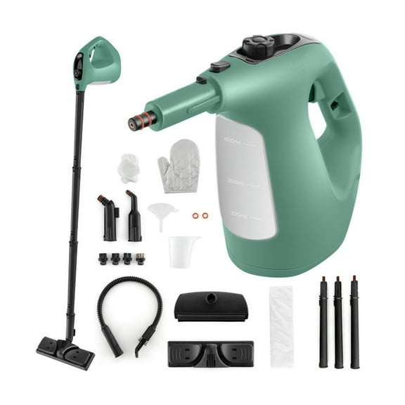 Kadyn Cleaner Machine, Vacuum Cleaner,1400W Handheld Steam Cleaner with 14-Piece Accessory Kit and Child Lock-Green