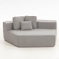 thumbnail image 1 of Kadyn Compressed Convertible Sofa with Plush Upholstered Seating and Three Supportive Back, Minimalist Teddy Fabric Couch for Living Room, Home Office, Gray -L, 1 of 10